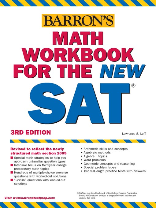 Title details for Barron's Math Workbook for the SAT by Lawrence S. Leff - Wait list